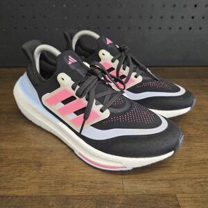 Adidas Ultraboost Light Running Womens 8.5M Black Lucid Pink Sneakers IE1764
